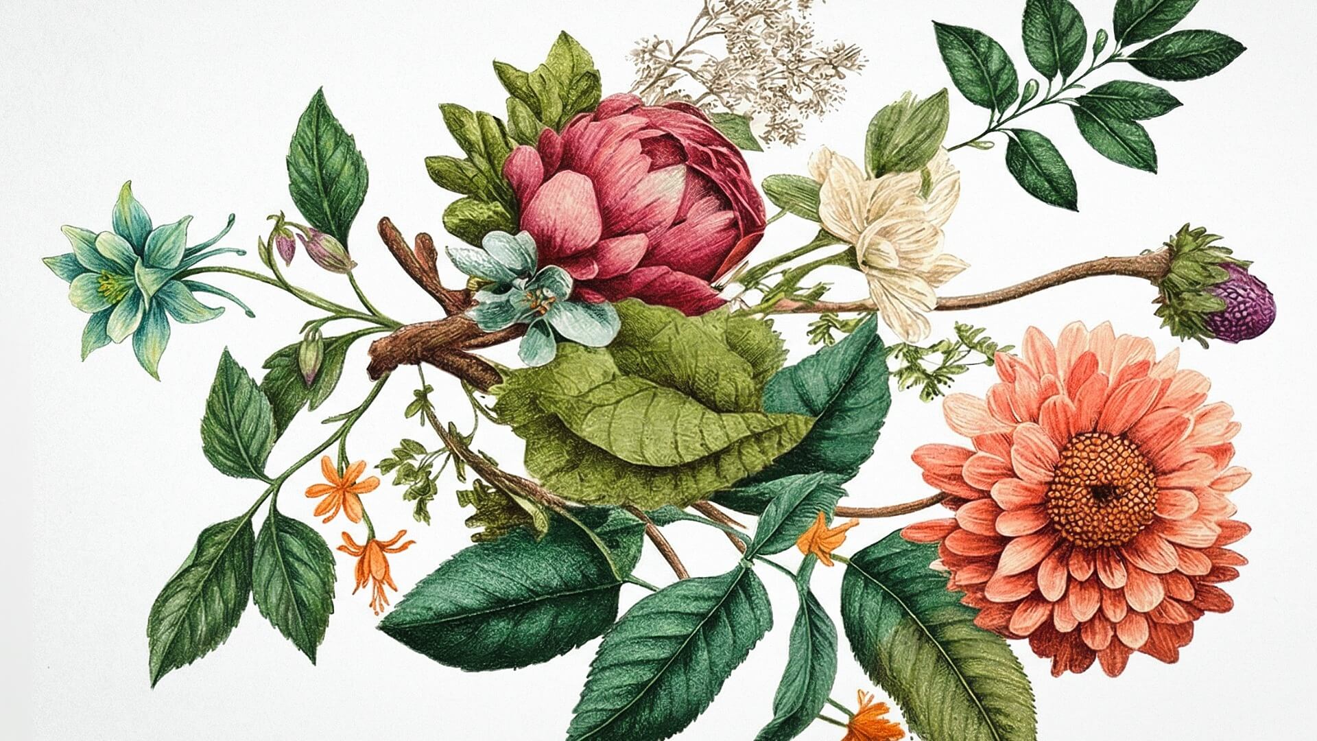 Botanical Drawing with Coloured Pencils